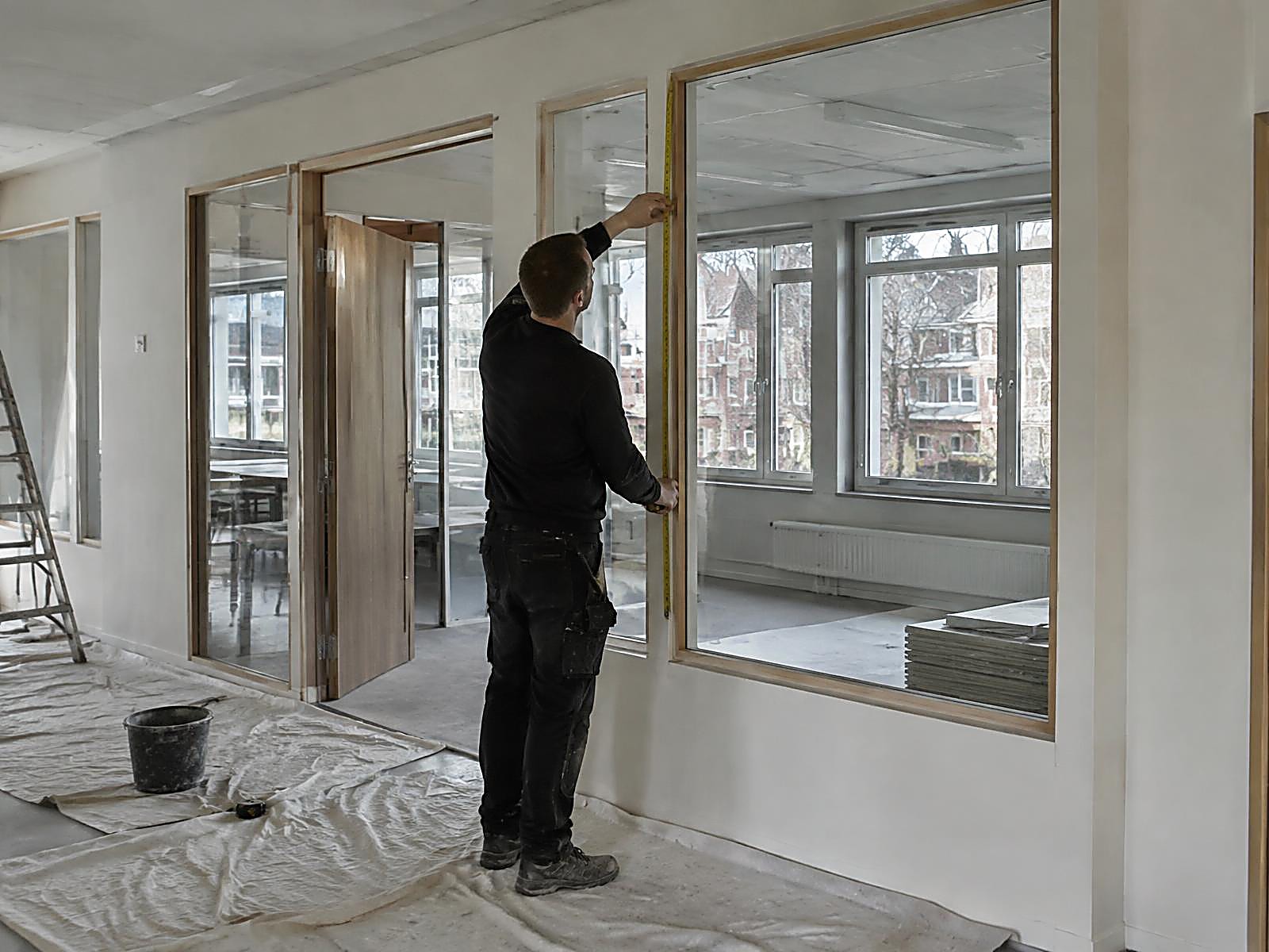 Veiligheidsglas schoolgebouw